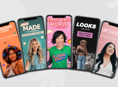 IPhones featuring new Pinterest series for creators Liz Fenwick, Emmymade, LaurDIY, Karina Garcia, and Crowned Ladies